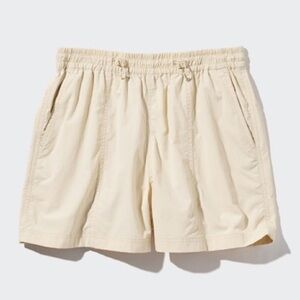UNIQLO Womens Parachute Shorts Size XL Natural Cream Cargo Lightweight Casual